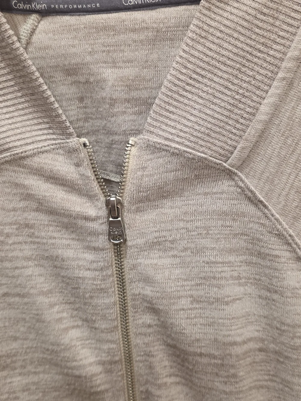 Calvin Klein Performance Women's Zip-Front Cardigan - Beige Taupe